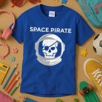 Space Pirate Halloween Costume For Pirate Astronaut Fan Kids T-Shirt thumb 3