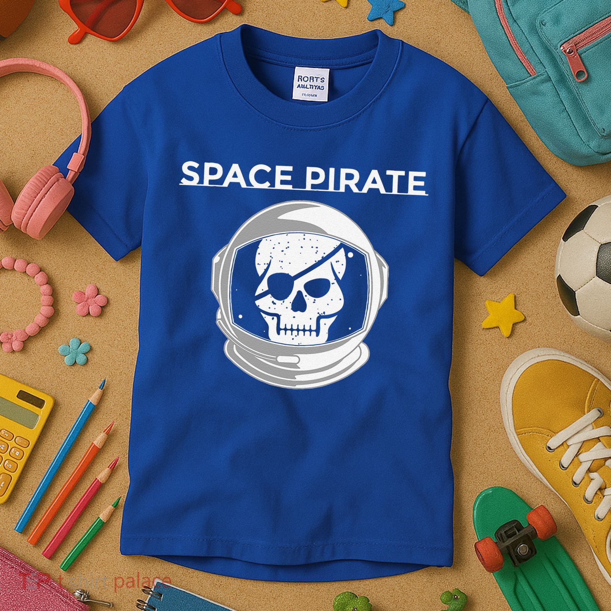 Space Pirate Halloween Costume For Pirate Astronaut Fan Kids T-Shirt