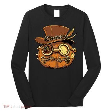 Steampunk Pumpkin Halloween Long Sleeve Shirt