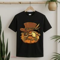 Steampunk Pumpkin Halloween T-Shirt thumb 2