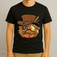 Steampunk Pumpkin Halloween T-Shirt thumb 3