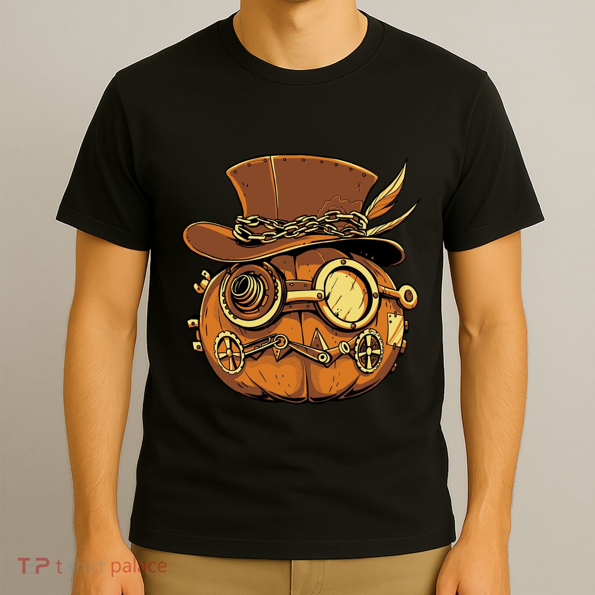 Steampunk Pumpkin Halloween T-Shirt
