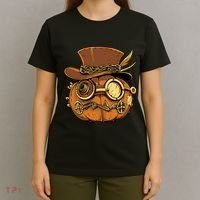 Steampunk Pumpkin Halloween T-Shirt thumb 4