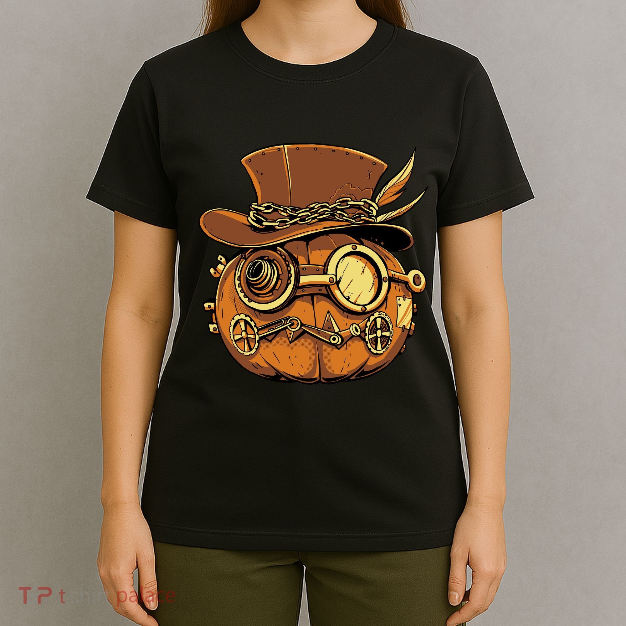 Steampunk Pumpkin Halloween T-Shirt
