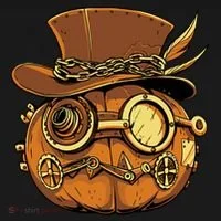 Steampunk Pumpkin Halloween Bucket Hat thumb 4