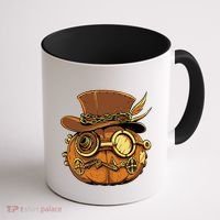 Steampunk Pumpkin Halloween Coffee Mug thumb 1