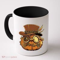 Steampunk Pumpkin Halloween Coffee Mug thumb 0