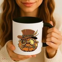 Steampunk Pumpkin Halloween Coffee Mug thumb 3