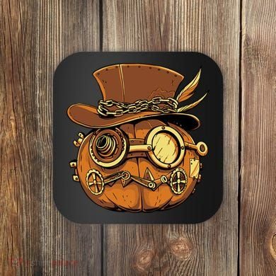 Steampunk Pumpkin Halloween Coaster