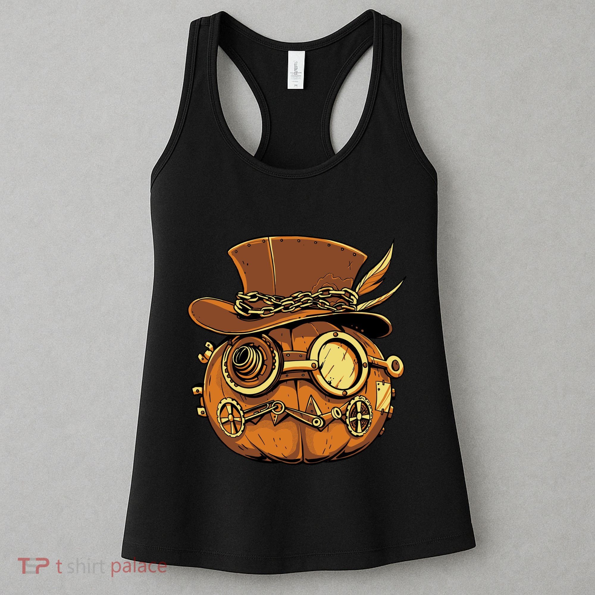 Steampunk Pumpkin Halloween Women's Tank Top