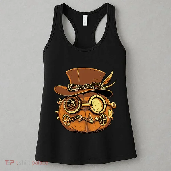 Steampunk Pumpkin Halloween Women's Tank Top