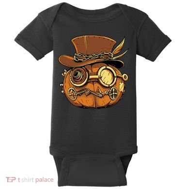 Steampunk Pumpkin Halloween Baby Bodysuit