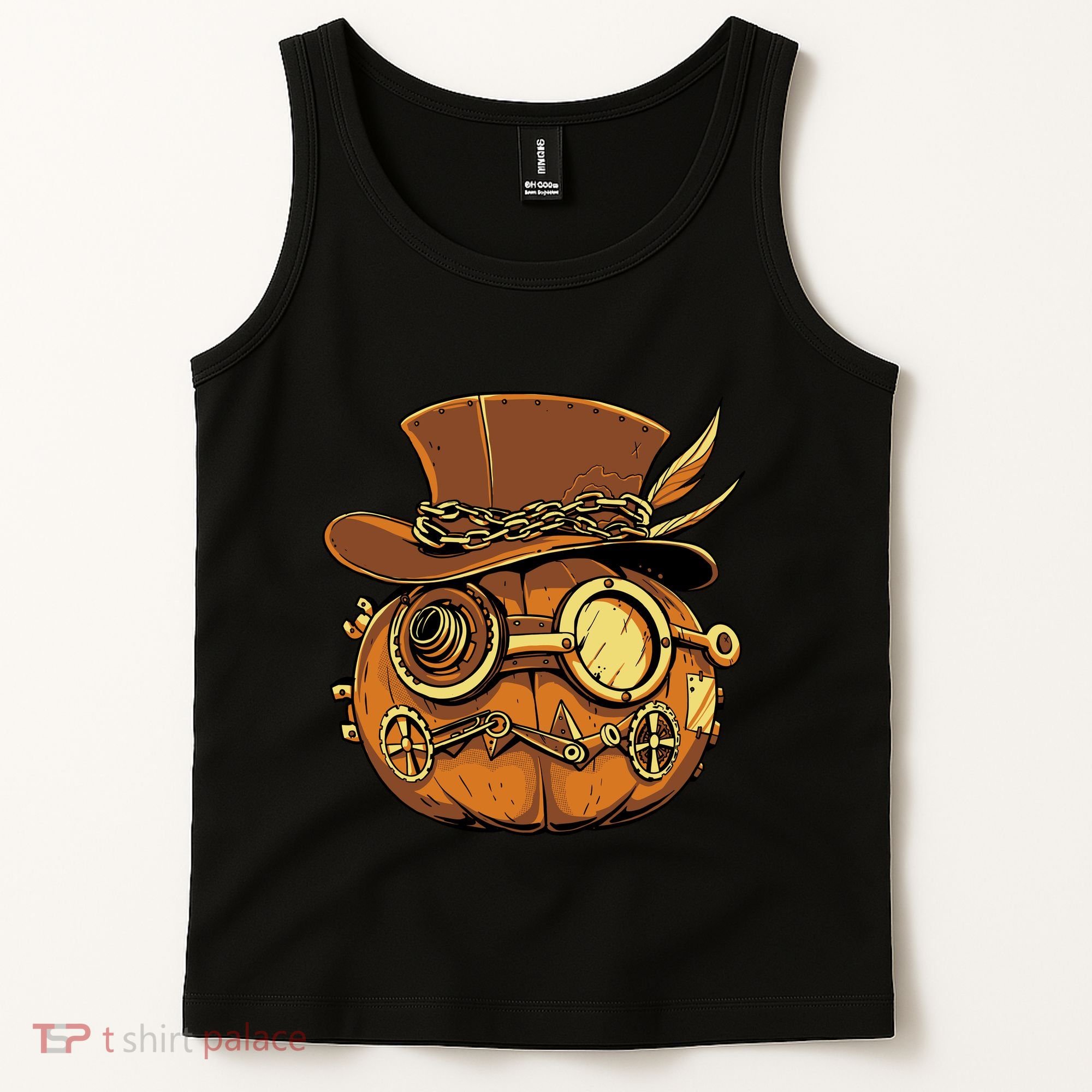 Steampunk Pumpkin Halloween Tank Top
