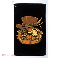 Steampunk Pumpkin Halloween Golf Towel thumb 0