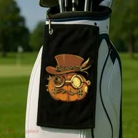 Steampunk Pumpkin Halloween Golf Towel thumb 2