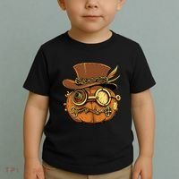 Steampunk Pumpkin Halloween Toddler T-Shirt thumb 2