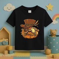 Steampunk Pumpkin Halloween Toddler T-Shirt thumb 3
