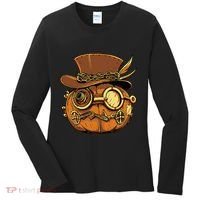 Steampunk Pumpkin Halloween Women's Long Sleeve Shirt thumb 0