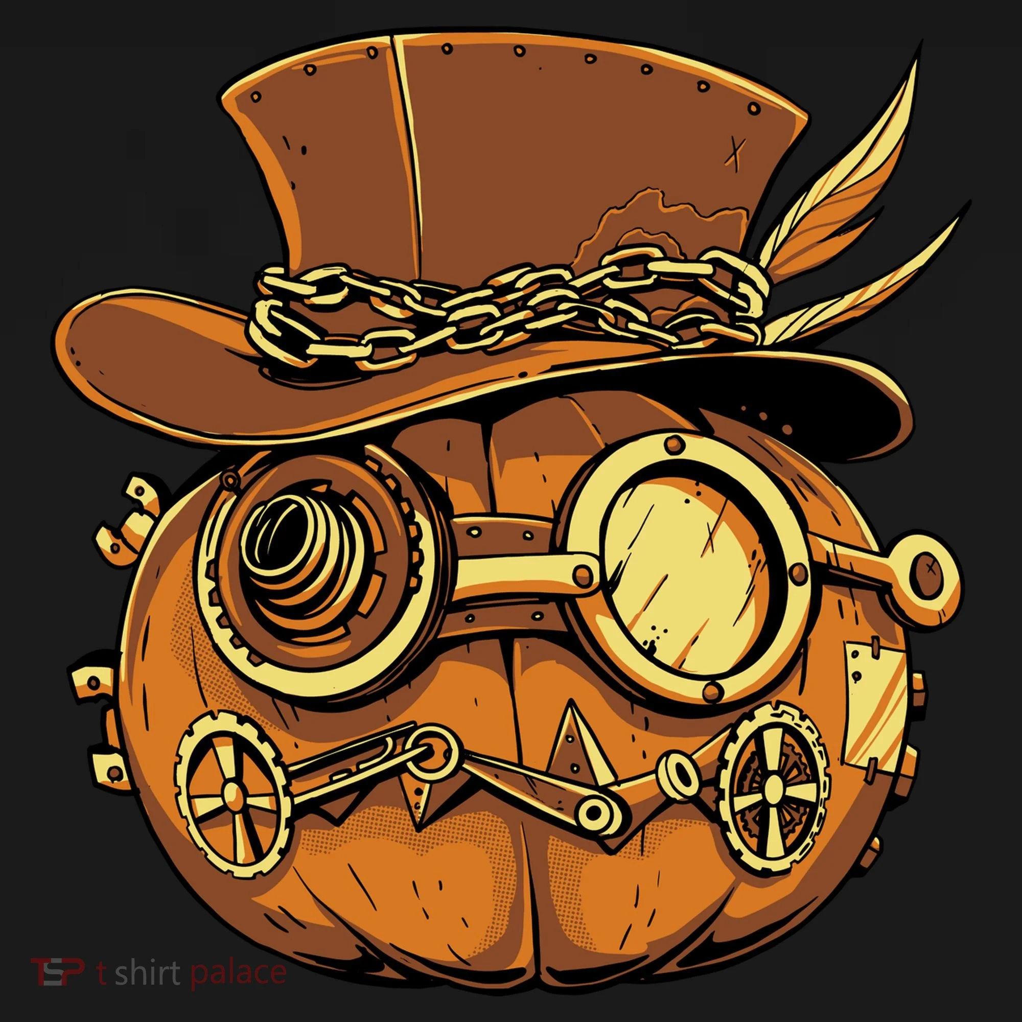 Steampunk Pumpkin Halloween Women's Long Sleeve Shirt