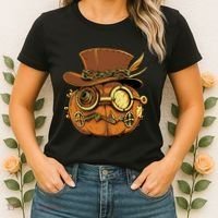 Steampunk Pumpkin Halloween Women's T-Shirt thumb 2