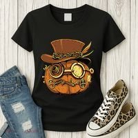 Steampunk Pumpkin Halloween Women's T-Shirt thumb 3