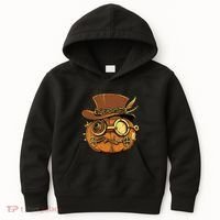 Steampunk Pumpkin Halloween Kids Hoodie thumb 0