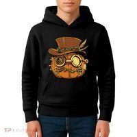 Steampunk Pumpkin Halloween Kids Hoodie thumb 4