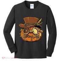 Steampunk Pumpkin Halloween Kids Long Sleeve Shirt thumb 0