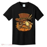 Steampunk Pumpkin Halloween Kids T-Shirt thumb 0