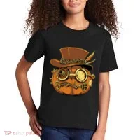 Steampunk Pumpkin Halloween Kids T-Shirt thumb 2
