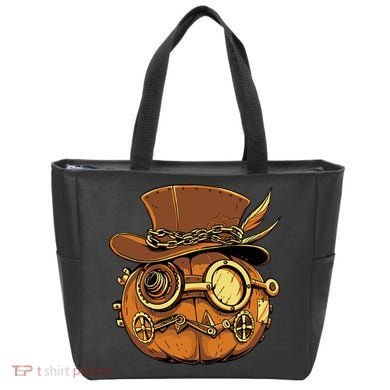 Steampunk Pumpkin Halloween Tote Bag