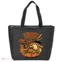 Steampunk Pumpkin Halloween Tote Bag thumb 0