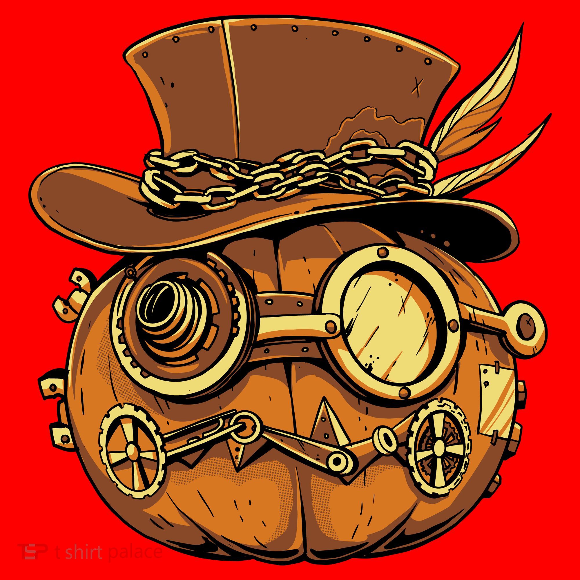 Steampunk Pumpkin Halloween Santa Hat