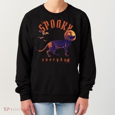 Spooky Pumpkin Head Dog Funny Halloween Women's Sweatshirt