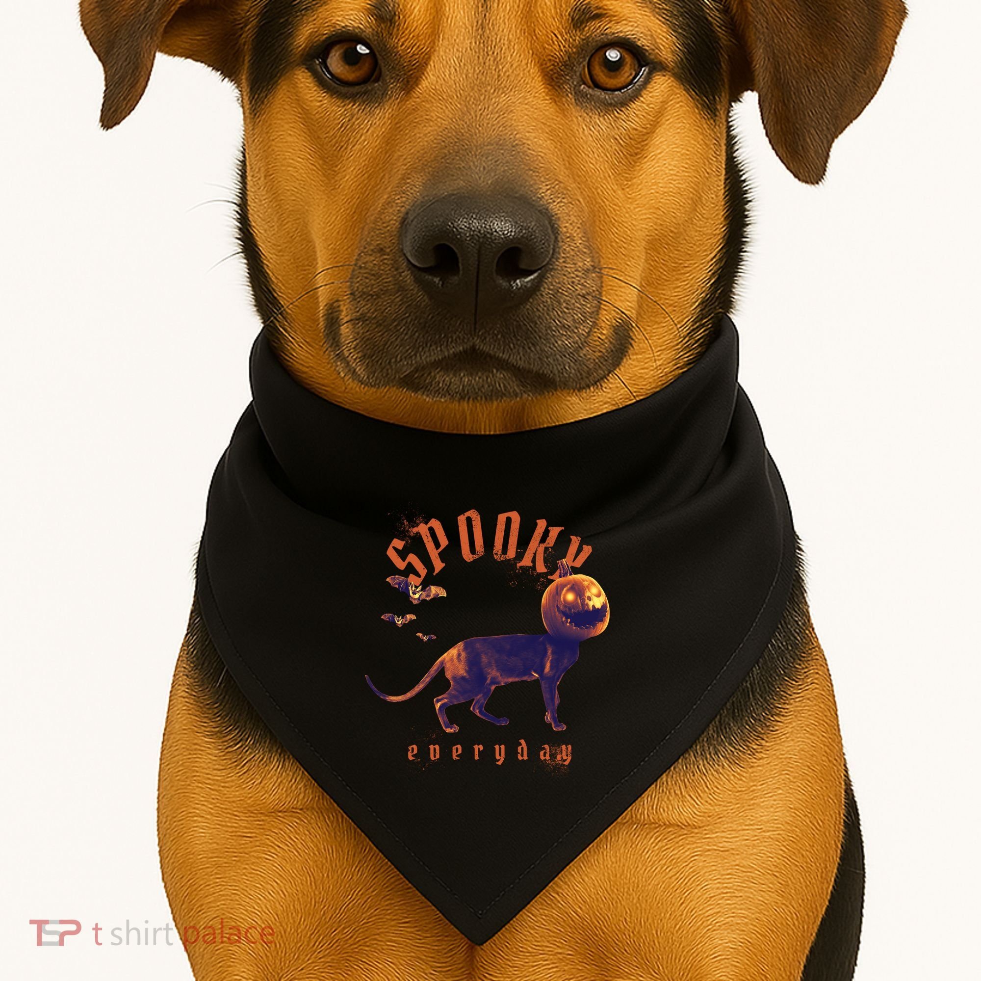 Spooky Pumpkin Head Dog Funny Halloween USA-Made Doggie Bandana