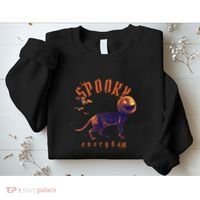 Spooky Pumpkin Head Dog Funny Halloween Sweatshirt thumb 2