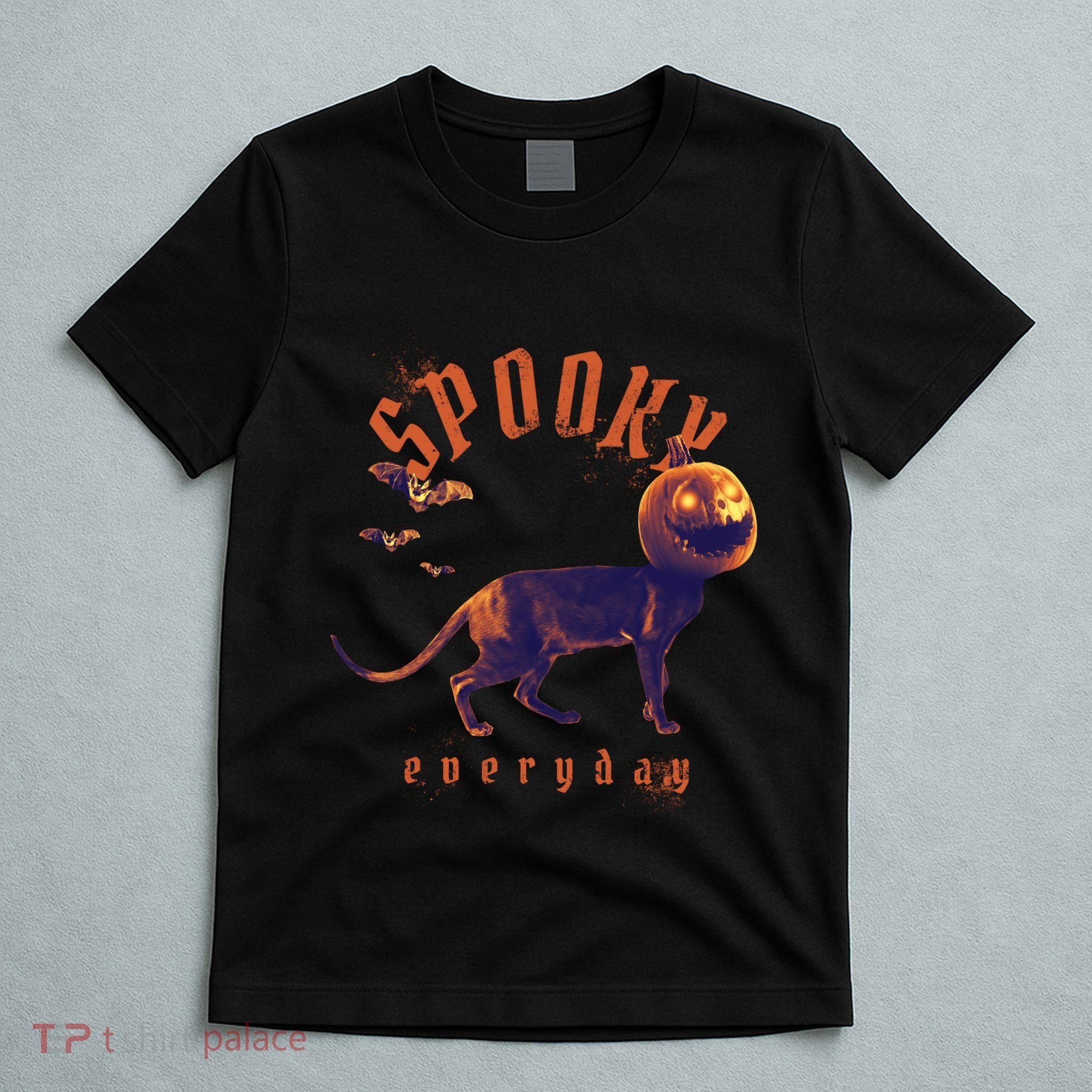 Spooky Pumpkin Head Dog Funny Halloween T-Shirt