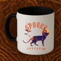 Spooky Pumpkin Head Dog Funny Halloween Coffee Mug thumb 2