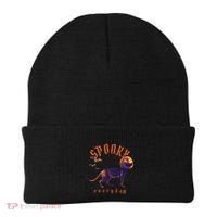 Spooky Pumpkin Head Dog Funny Halloween Beanie thumb 0