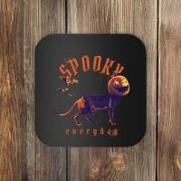 Spooky Pumpkin Head Dog Funny Halloween Coaster thumb 0