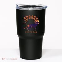 Spooky Pumpkin Head Dog Funny Halloween Tumbler thumb 0