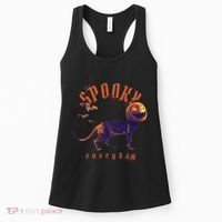 Spooky Pumpkin Head Dog Funny Halloween Women's Tank Top thumb 0