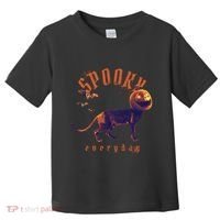 Spooky Pumpkin Head Dog Funny Halloween Toddler T-Shirt thumb 0
