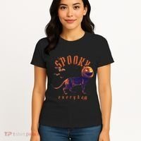 Spooky Pumpkin Head Dog Funny Halloween Women's T-Shirt thumb 4