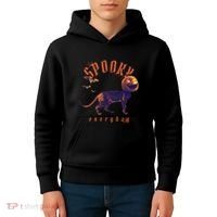Spooky Pumpkin Head Dog Funny Halloween Kids Hoodie thumb 4