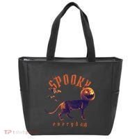 Spooky Pumpkin Head Dog Funny Halloween Tote Bag thumb 0