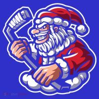 Santa Playing Hockey Christmas Pajama Cool Sport Xmas Gift Tank Top thumb 6