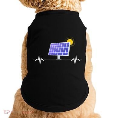 Solar Panel Heartbeat Global Warming Earth Day Doggie Tank