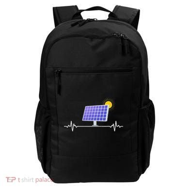 Solar Panel Heartbeat Global Warming Earth Day Backpack