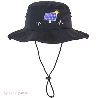 Solar Panel Heartbeat Global Warming Earth Day Bucket Hat